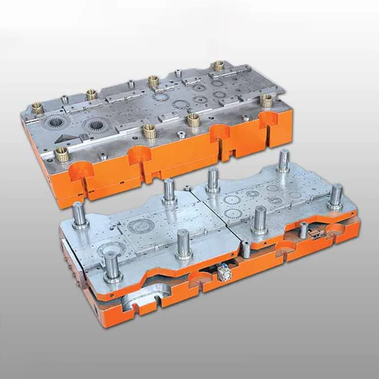 Kaksirivinen progressiivinen meistti AC-kompressoriytimelle